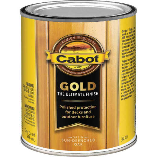 Cabot Gold Exterior Stain, 3470 Sun-Drenched Oak, 1 Qt.
