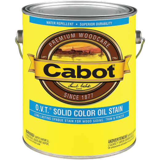 Cabot O.V.T. Solid Color Oil Exterior Stain, 6508 Medium Base, 1 Gal.